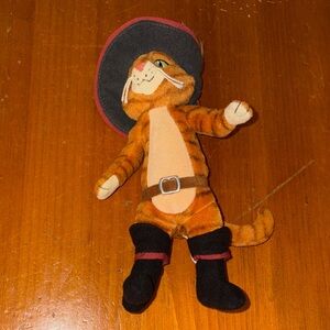 Ty Puss Boots Plush Beanie Baby Cat Shrek Third Stuffed Animal Toy 8" 2007